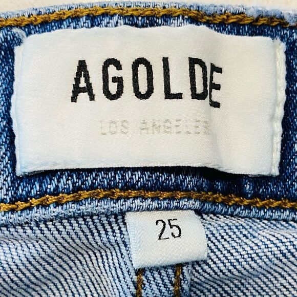 AGOLDE Toni Mid Rise Straight Skinny Stretch Jeans 25x26 EUC - Picture 6 of 11